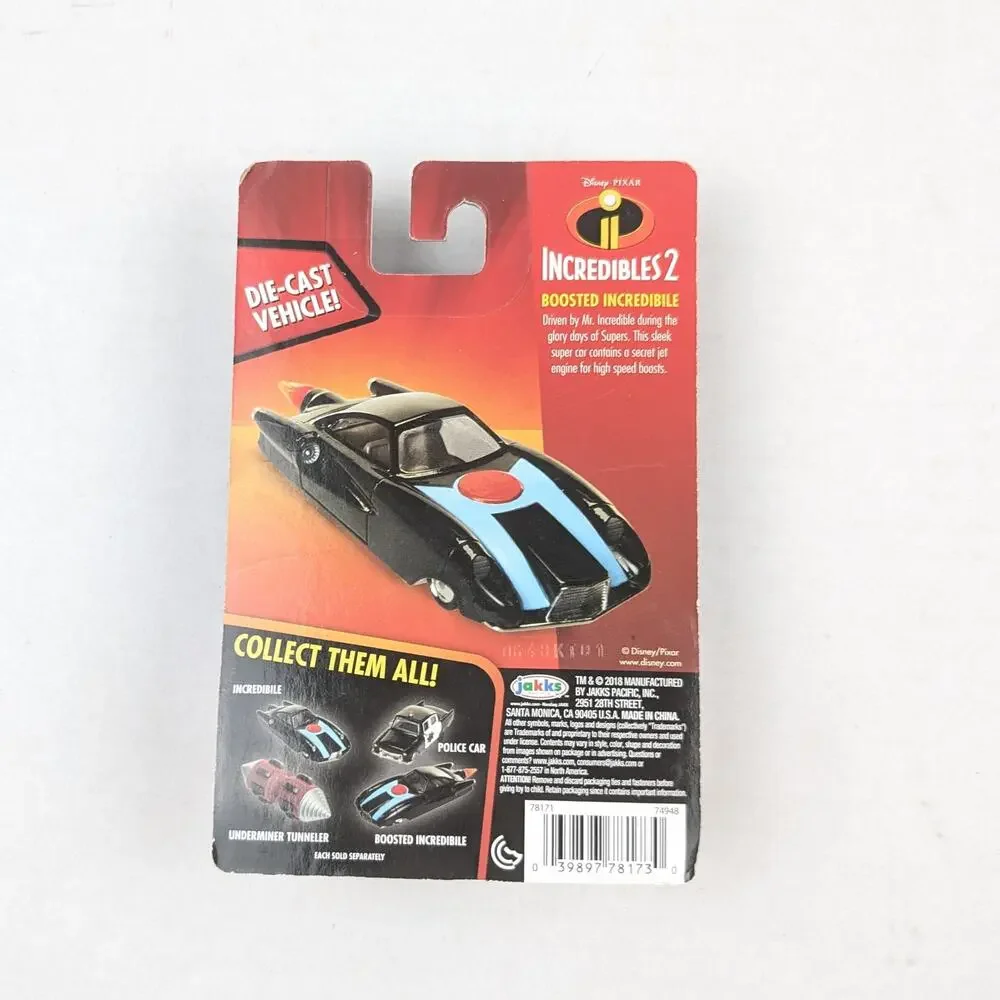 2018 JAKKS Disney Pixar Incredibles 2 Boosted Incredibile Diecast Car Sealed